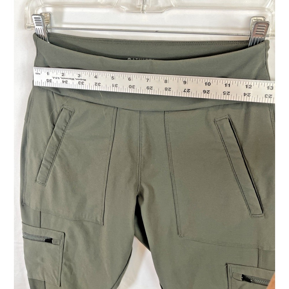 Athleta Headlands Hybrid Cargo Tight Leggings Peat Zippered Pockets S ize 4 - Picture 6 of 14